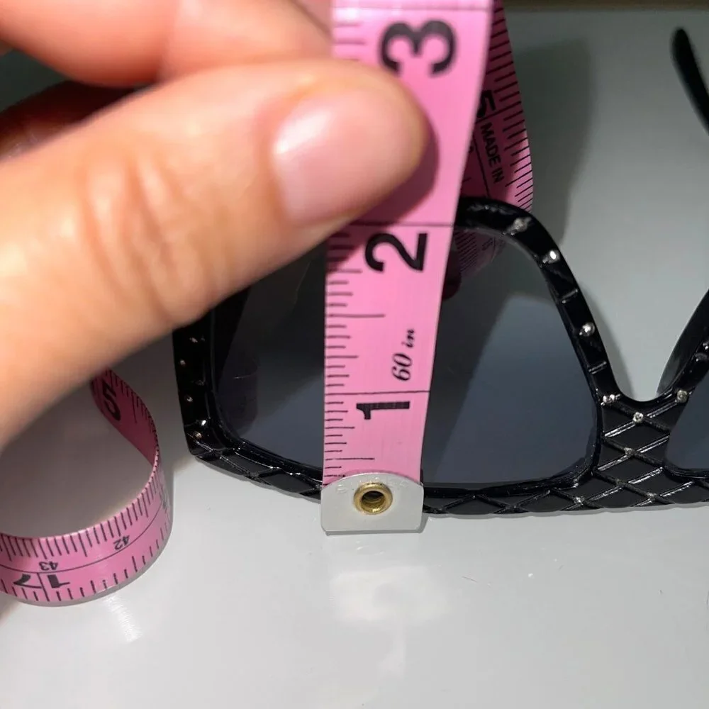 Helena Rubinstein Rhinestone Studded Sunglasses Womens One Size Vintage Black